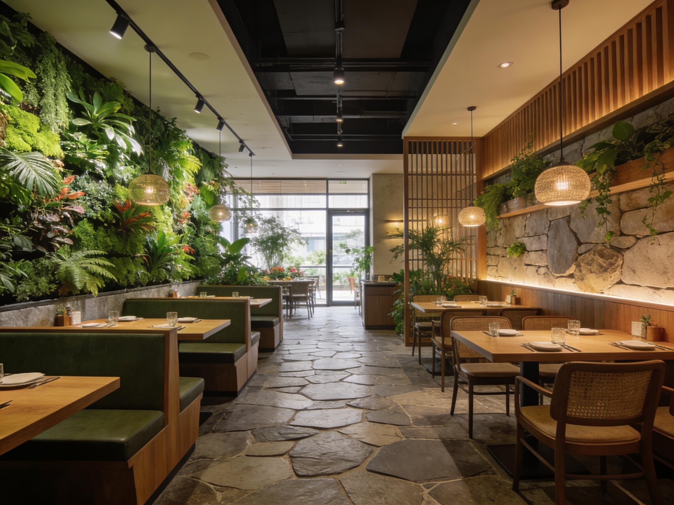 Jardin Perdu indoor garden wall interior