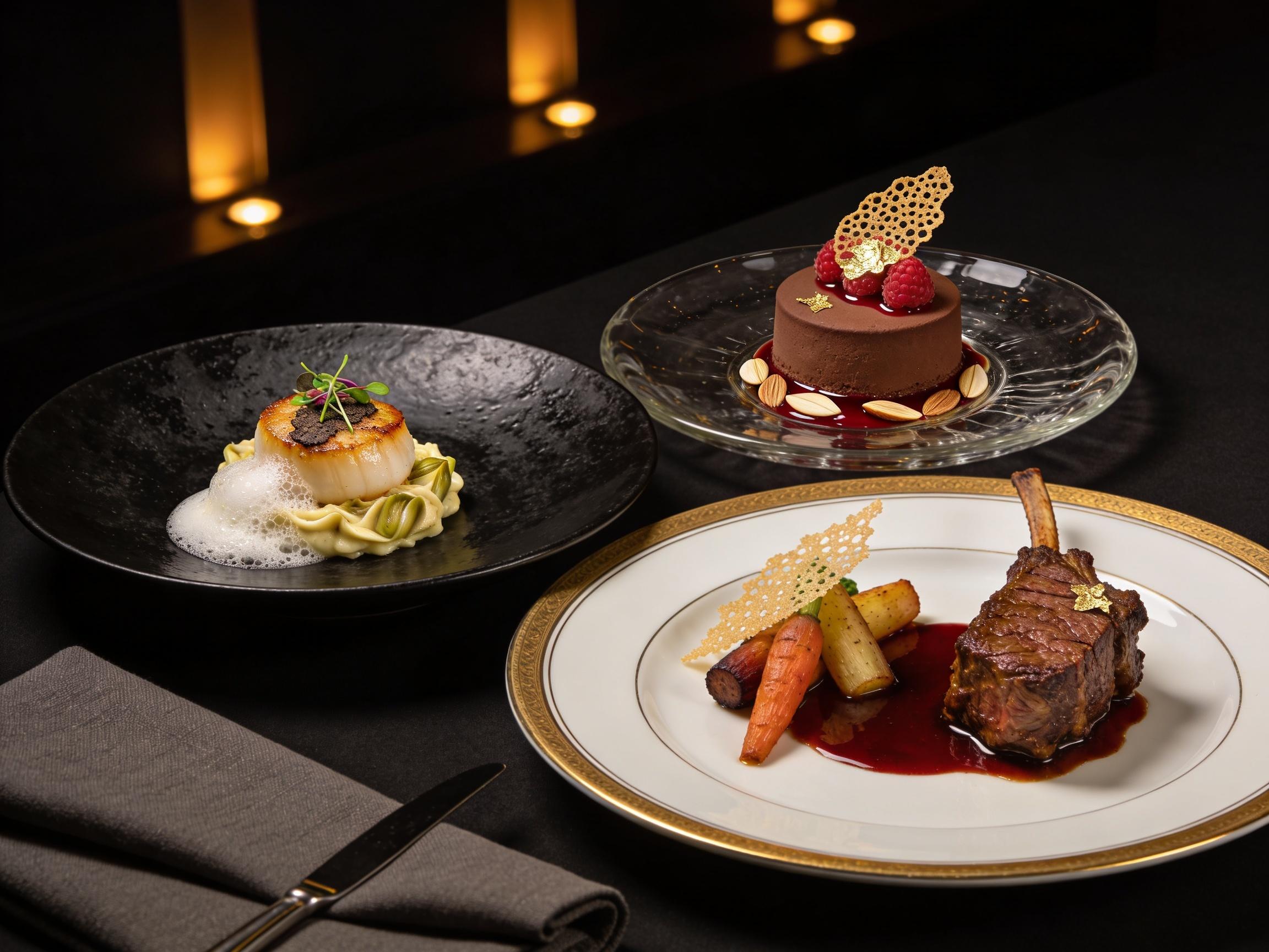 Jardin Perdu dinner course plating